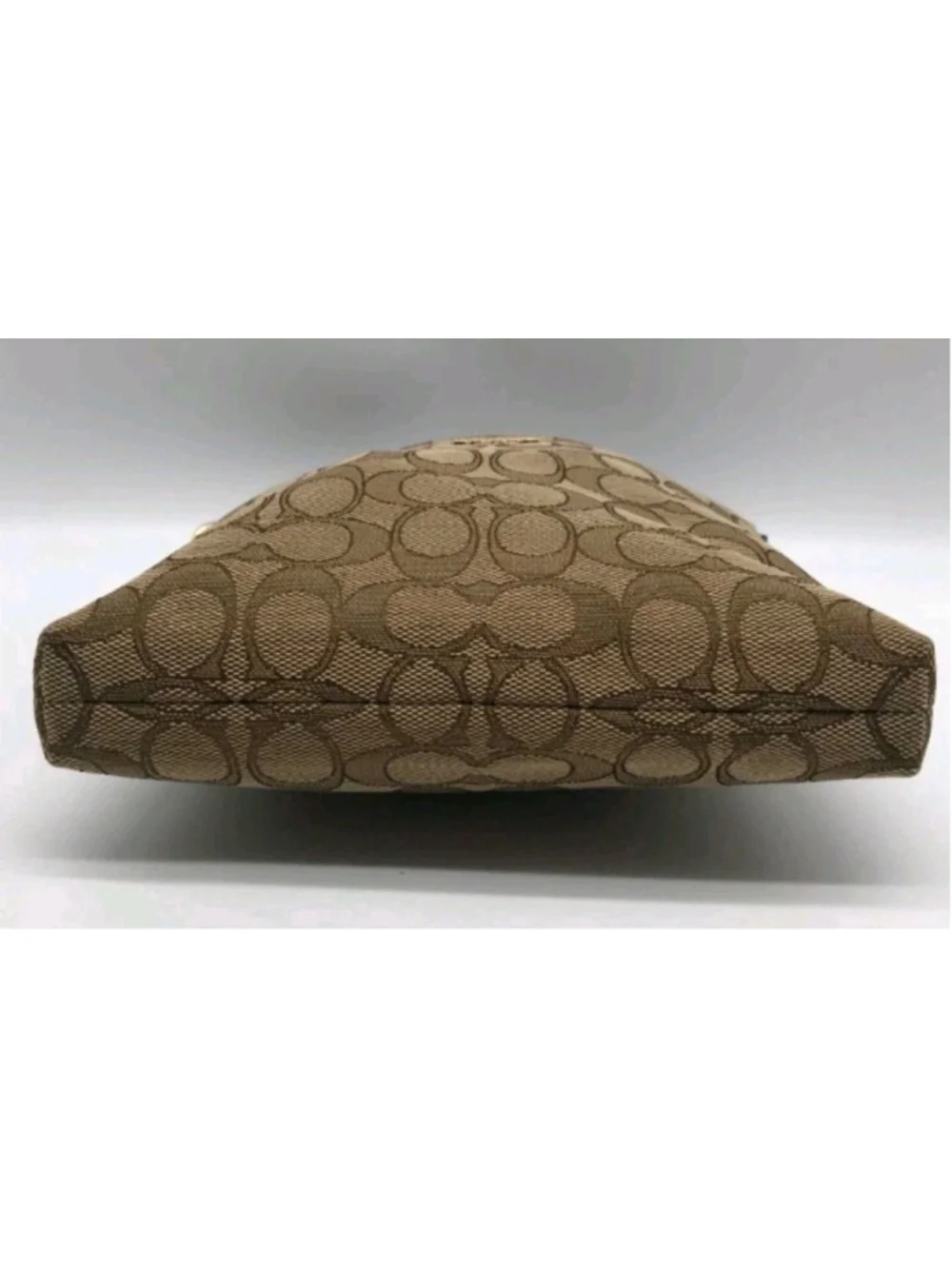 COACH 52576 North South Swingpack Signature Jacquard Leather Light Khaki/ Brown